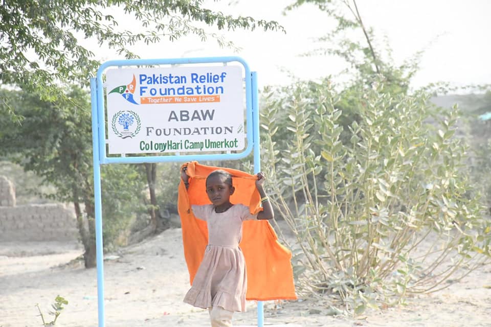 Volunteers actively helping community members