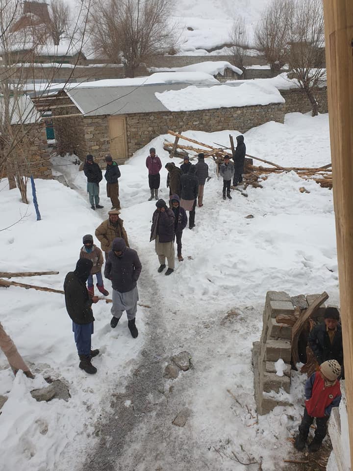 Community members receiving essential support and assistance